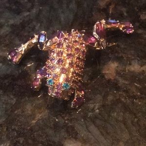 Amethyst Swarovski crystal frog🌺Pin